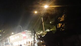 traffic jam at night