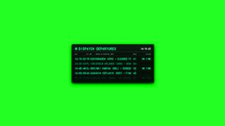 Dispatch Departures Green Screen Animation