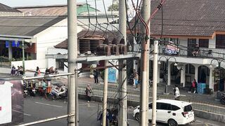 From second floor at Yogyakarta Hotel
