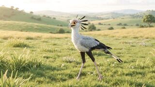 Secretary Bird , the Elegant Hunter of the African Savanna
