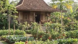 A Dreamy Tropical Garden 🌿 Peaceful Village Life in Indonesia