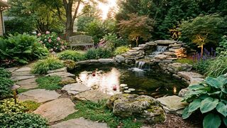 A Peaceful Backyard Waterfall Oasis