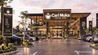 ✨ Escape the City: Tour the Stunning 2nd Floor of Cari Muka Coffee Shop! ☕🌆