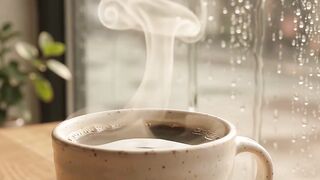 Cozy Coffee by a Rainy Window | Warm and Peaceful Rainy Day Ambience