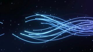 Glowing optical fibers flowing