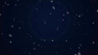 Magical Falling Snowflakes on Dark Blue Background