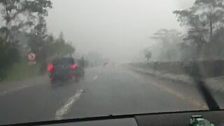 Driving on the Highway in Heavy Rain | Pure Rain & Wipers Sound