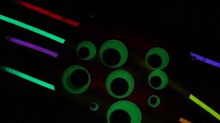 Make a glow spider for halloween,