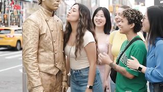 Golden Living Statue Prank | Epic Tourist Reaction in Times Square!