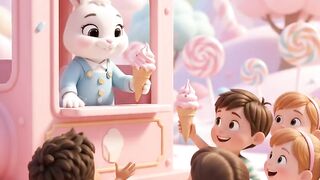 Cute Bunny Ice Cream Shop 🍦🐰 | Funny Kids Cartoon #Shorts