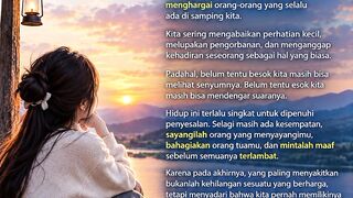 “JANGAN MENUNGGU KEHILANGAN UNTUK MENGHARGAI”