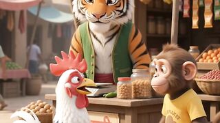 😂🐔 The Chicken Came to Get a Job… But Scared the Tiger Instead! 🐯🤣