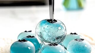 Crushing Crystal Blueberries into Glossy Jam on Toast | Oddly Satisfying ASMR