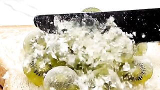 Crushing Crystal Kiwi Grapes into Glossy Jam on Toast | Oddly Satisfying ASMR