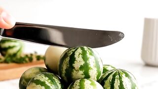 Crushing Mini Watermelon Spheres into Fresh Jam on Toast | Oddly Satisfying ASMR