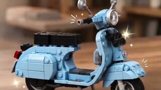 Classic Blue Lego Scooter Model