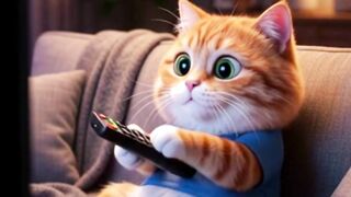 Cat lost his remote