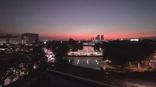 aerial view of the twilight sky