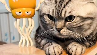 Cat Trying to Drink from a Water Bottle! 14