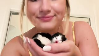 Cat Trying to Catch Drops of Water! 13