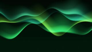 Abstract Glowing Green Wave Motion Background