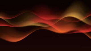 Glowing Orange and Gold Wave Motion Background