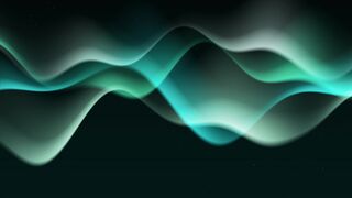Glowing Neon Audio Waves Background Animation