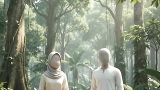 Faceless in forest