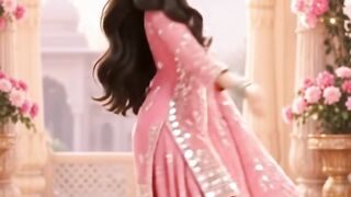 Beautiful Pink Pakistani Bridal Dress 💗✨ | AI Fashion