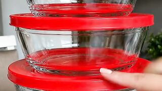 Kit 5 Tigelas de Vidro Redondas Tampas Herméticas Potes Cozinha e Armazenamento