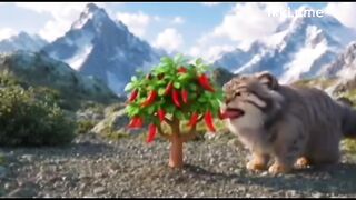 The Spicy Chili Tree - This Cat Ate The Hottest Chili And Started Breathing Fire!