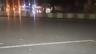 Suasana malam di terminal Ciamis