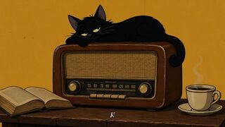 The Page Waits Where the Cat Sleeps – Cozy 1940s Vintage Jazz & Vinyl Records for Reading & Tea