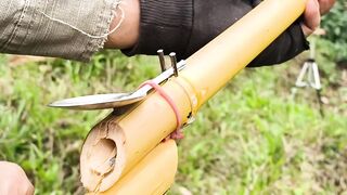 Yellow bamboo slingshot