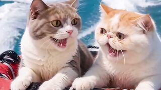 Cat Trying to Catch Drops of Water! 21