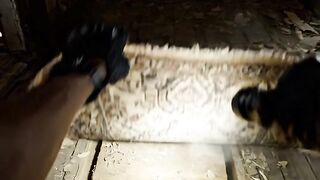 Behind the rug, under the floor,