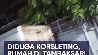 Diduga Korsleting, Rumah di Tambaksari Ludes Terbakar