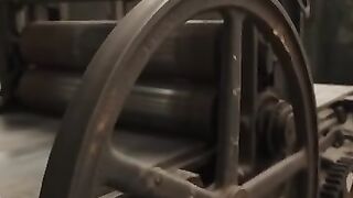 An old printing press a rusty wheel and a drawer that had been hidden for decades. 🏭✨