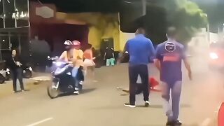 Fight in Middle of The Road