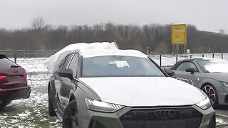White Audi RS3 in the Snow ❄️🔥 | Aggressive Design amp; German Performance! 🏎️