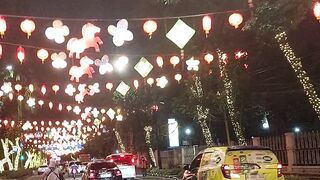 Stunning Night View: When Chinese New Year & Eid Vibe Meet on the Street