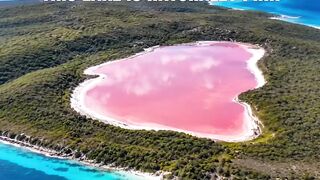 This Lake Is Naturally Pink 🤯🩷