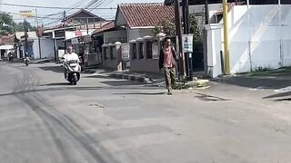 POV Motorbike Ride Through Real Streets of Kuningan, Indonesia
