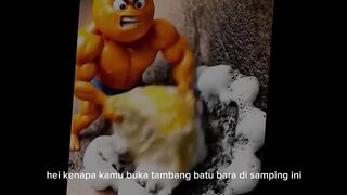 Title: Angry Orange Muscle Man Confronts a Coal Mine Owner! 😂🔥