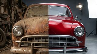 Rusted Taxi Becomes a Fire-Breathing Monster