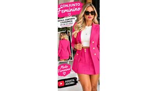 🔥 Conjunto Feminino Elegante e Moderno | Look de Alfaiataria #Shorts