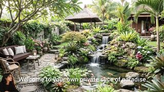 Serene Backyard Waterfall 💦