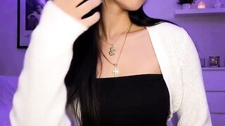 Dazzling Girl White Top Namaste 🙏 2