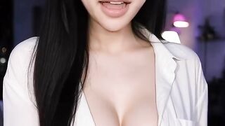 Charming White Hoodie Girl Smile 😊 2