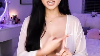Cute Asian Girl Cardigan Namaste 🙏 6